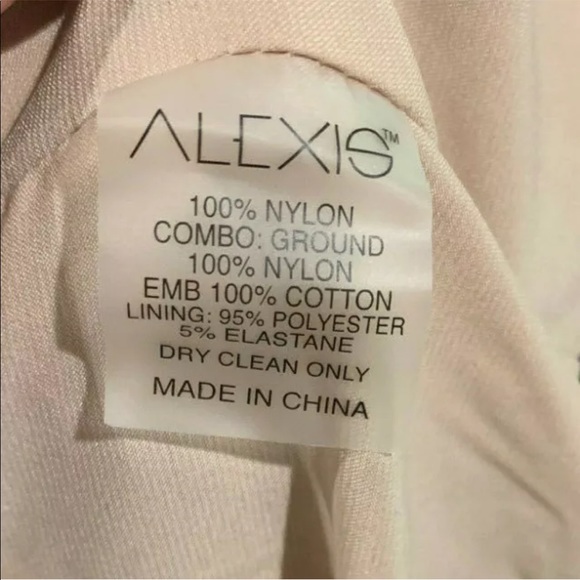 NWT ALEXIS *Helia* black tan lace Swiss dot ruffle dress S - Picture 5 of 6